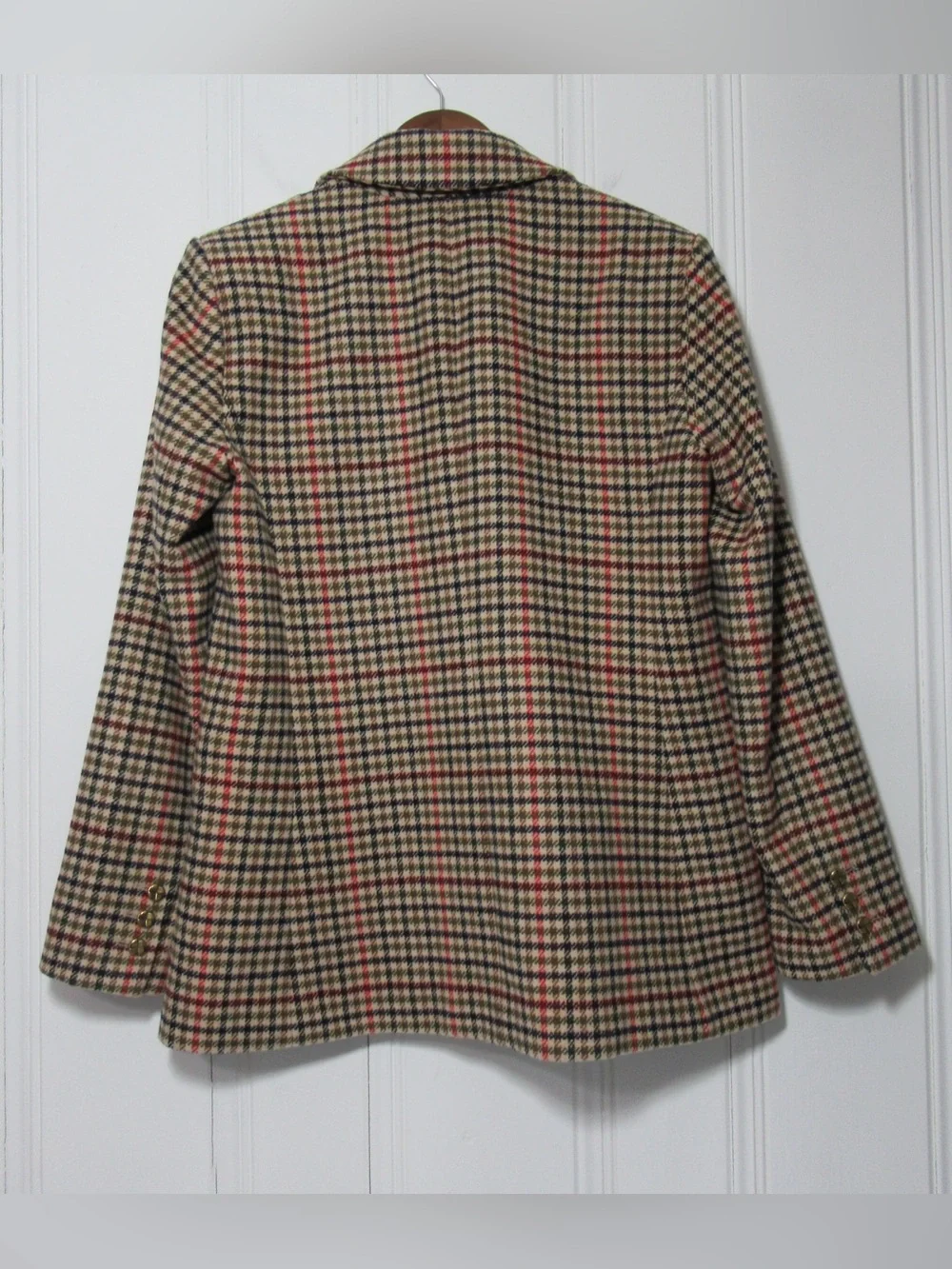 Tuckernuck Diana Wool Blend Blazer in Autumn Check Size Large